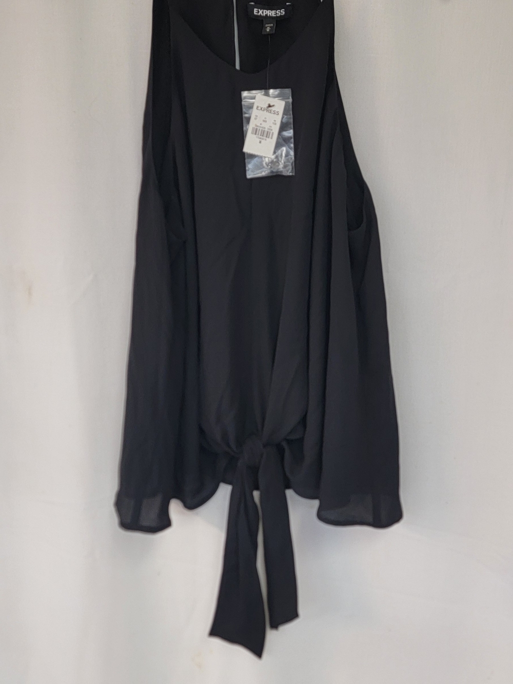 Express Women’s Black Tie-Front Sleeveless Top